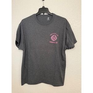 Custom Ink Breast‎ Cancer Awareness T Shirt Firefighter Support Pink Ribbon XL